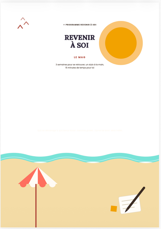 Revenir à soi le cahier de vacances