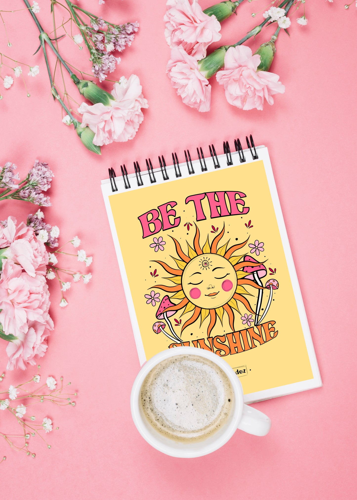 Be the sunshine jaune— Illustration originale — L'encre d'Oz
